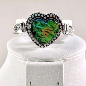 Triplet Opal 925 💚 Heart Bracelet